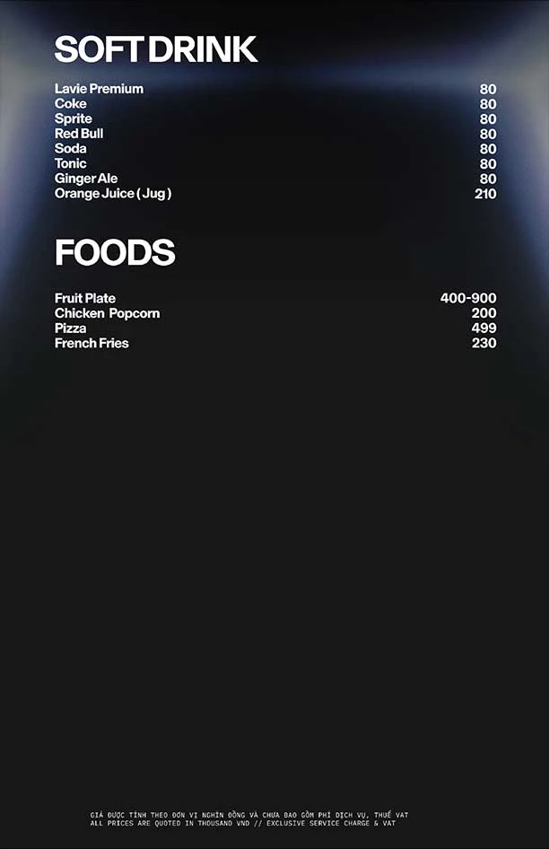 APLUS SAIGON menu